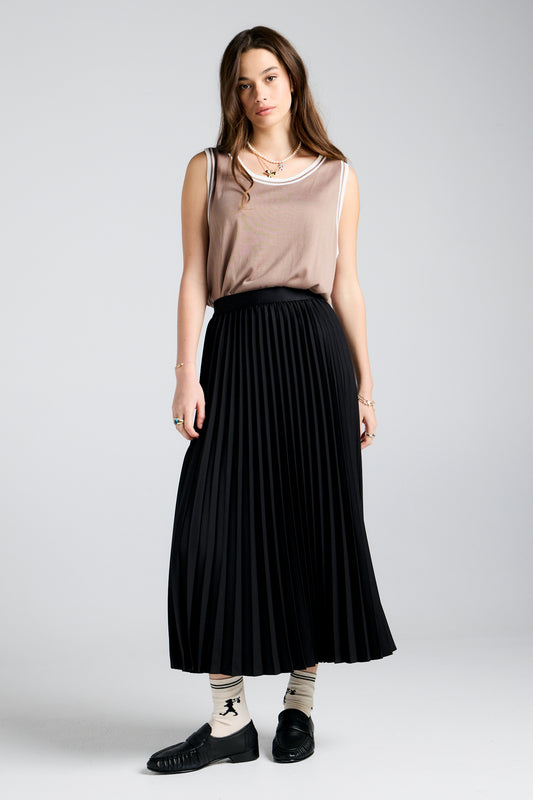 Sunray Pleated Skirt Black