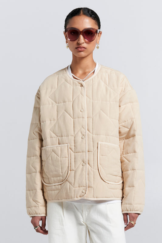 Quilted Drift Jacket Natural