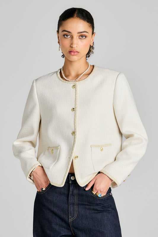 Bouclé Jacket Cream