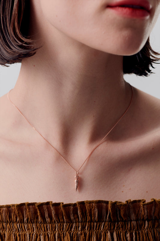 Carrot Necklace Rose Gold