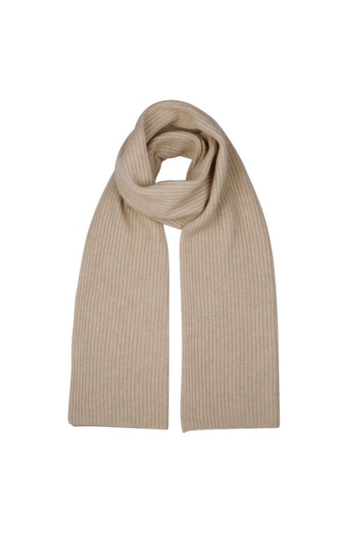 Cashmere Rib Scarf Oat