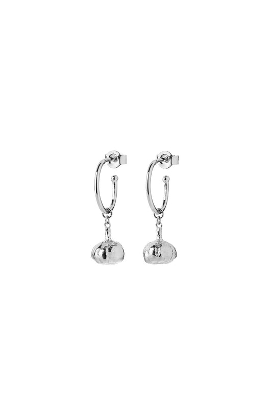 Garlic Earrings Silver