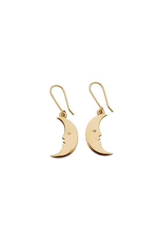 Moon Earrings Gold