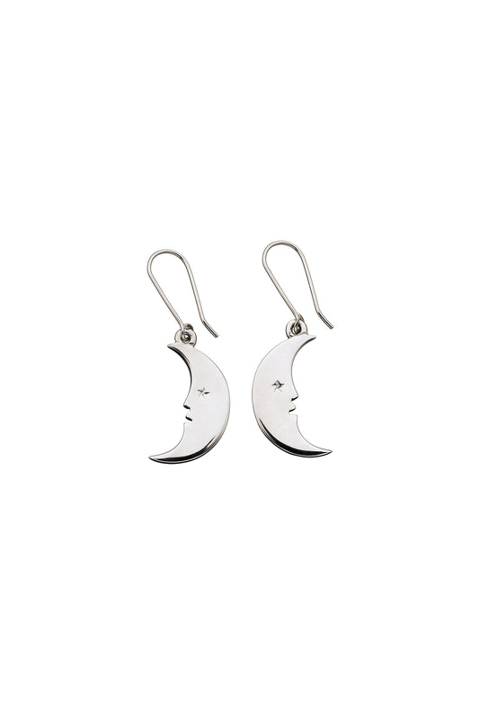 Moon Earrings Silver