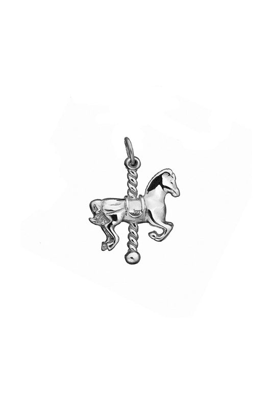 Carousel Horse Charm Silver