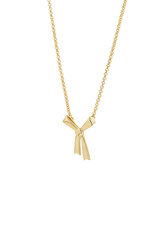 Small Bow Necklace Gold-Plated