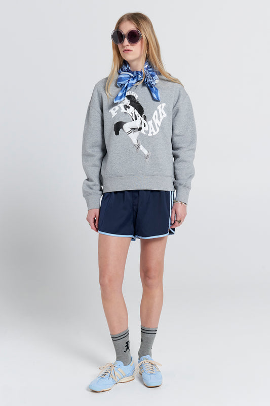 Hobby Girl Crewneck Sweatshirt Grey Marle