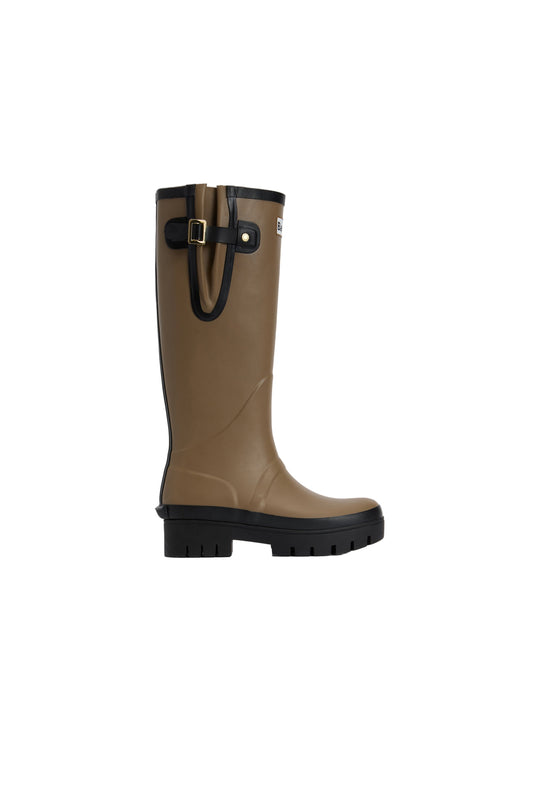 Leighton Tall Welly Military Brown/Black