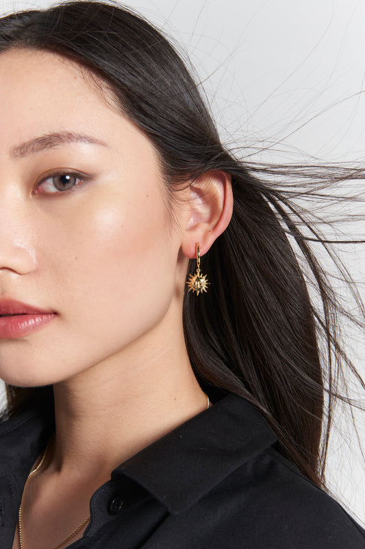 Sun & Moon Hoops Gold