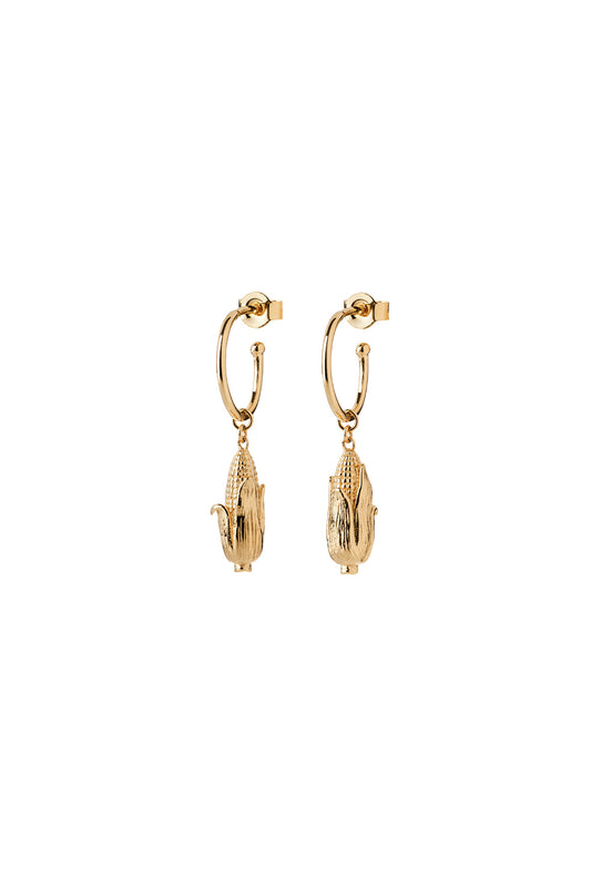 Sweet Corn Earrings Gold